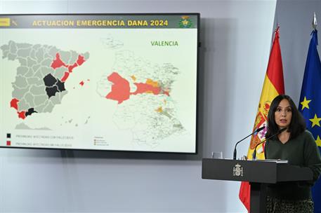 5/11/2024. Policía Nacional, Guardia Civil y Salud Pública actualizan su despliegue y actuaciones en las zonas afectadas por la DANA. La dir...